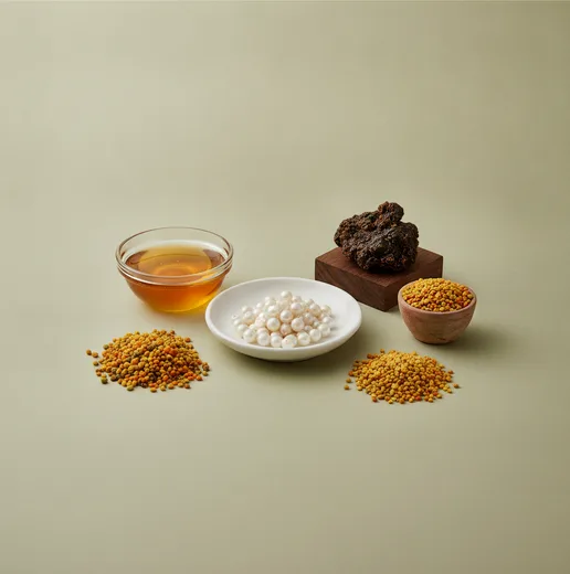Abgrenzung zu Honig, Propolis und Blütenpollen
